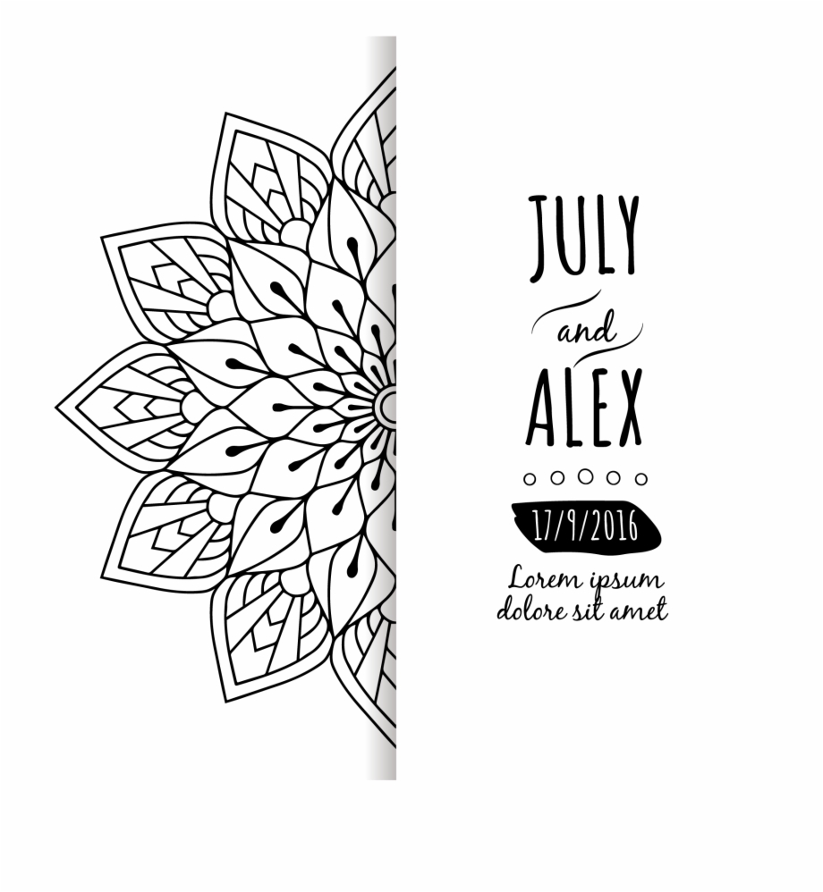 Flower Wedding Euclidean Vector Invitation Mandala 920x998 Flower Wedding Euclidean Vector Invitation Mandala