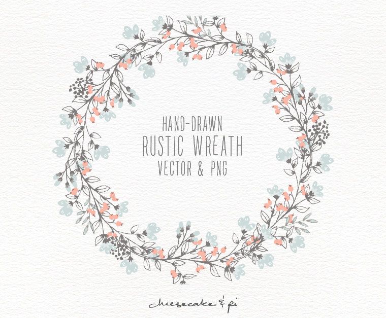 Floral Wreath Hand Drawn Floral Wreath Clipart Wedding 760x627 Floral Wreath Hand Drawn Floral Wreath Clipart Wedding