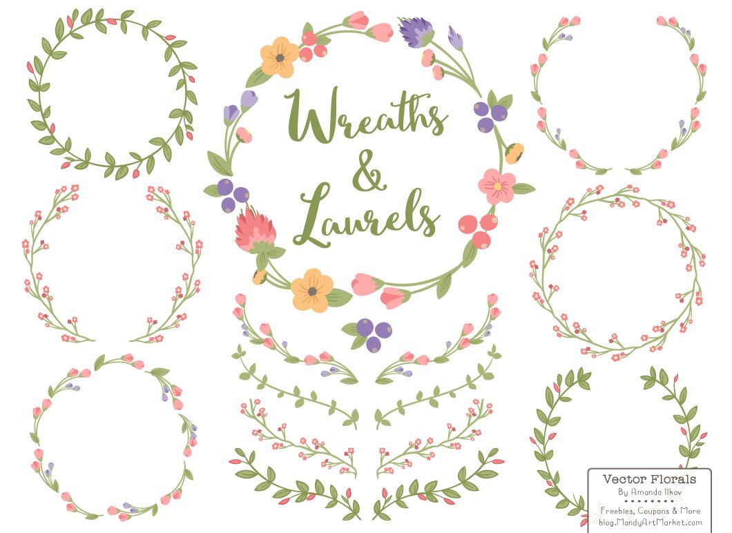 Free Vector Wreaths Printing Laurel Vector, Vector Flowers 1060x772 Free Vector Wreaths Printing Laurel Vector, Vector Flowers