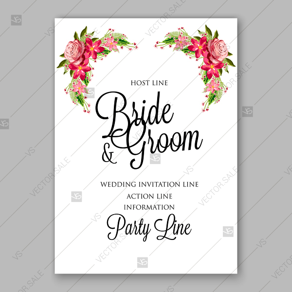 Tropical Floral Wreath Vector Clip Art For Wedding Invitation Card 600x600 Tropical Floral Wreath Vector Clip Art For Wedding Invitation Card