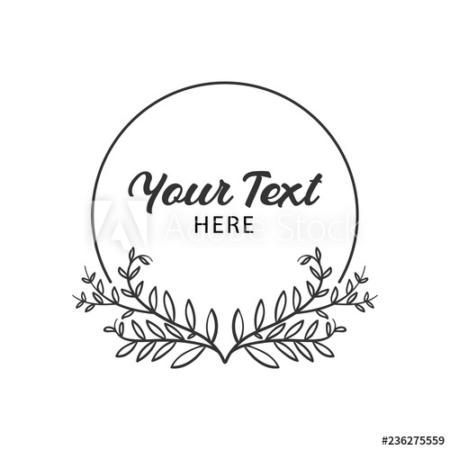 Floral Circle Frame Simple Wedding Wreath Vector Hand Drawn 500x500 Floral Circle Frame Simple Wedding Wreath Vector Hand Drawn