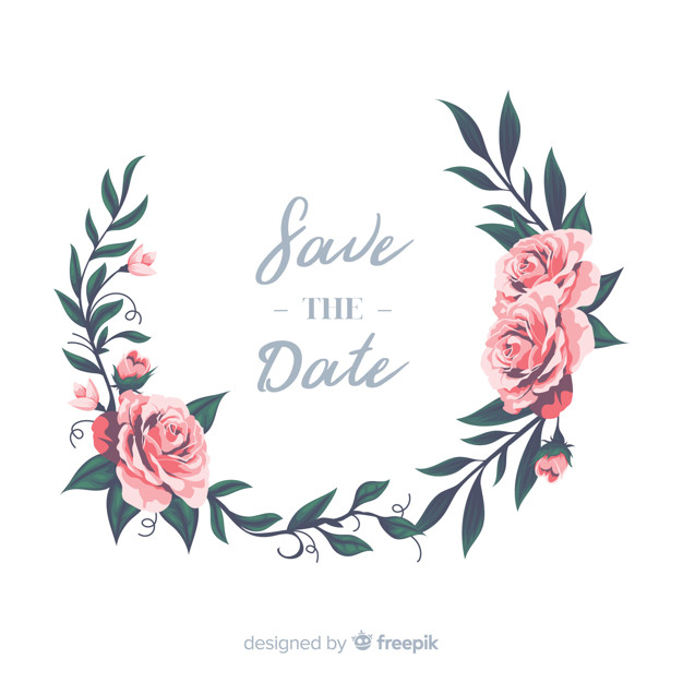 Beautiful Hand Drawn Wedding Wreath Vector Free Download 626x626 Beautiful Hand Drawn Wedding Wreath Vector Free Download
