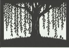236x166 Weeping Willow Tree Silhouette