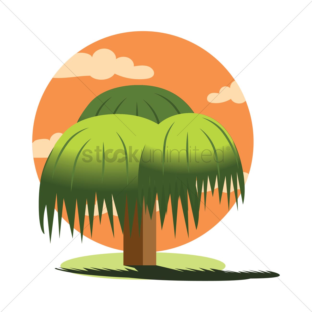 Weeping Willow Tree Vector Image 1300x1300 Weeping Willow Tree Vector Image