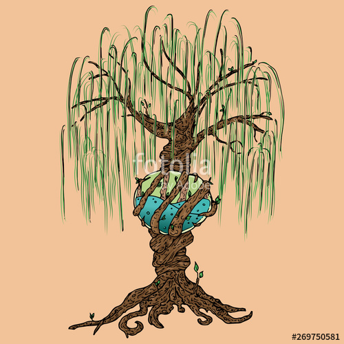 Tree Icon Vector Illustration Big Tree Willow Hand Drawn Weeping 500x500 Tree Icon Vector Illustration Big Tree Willow Hand Drawn Weeping