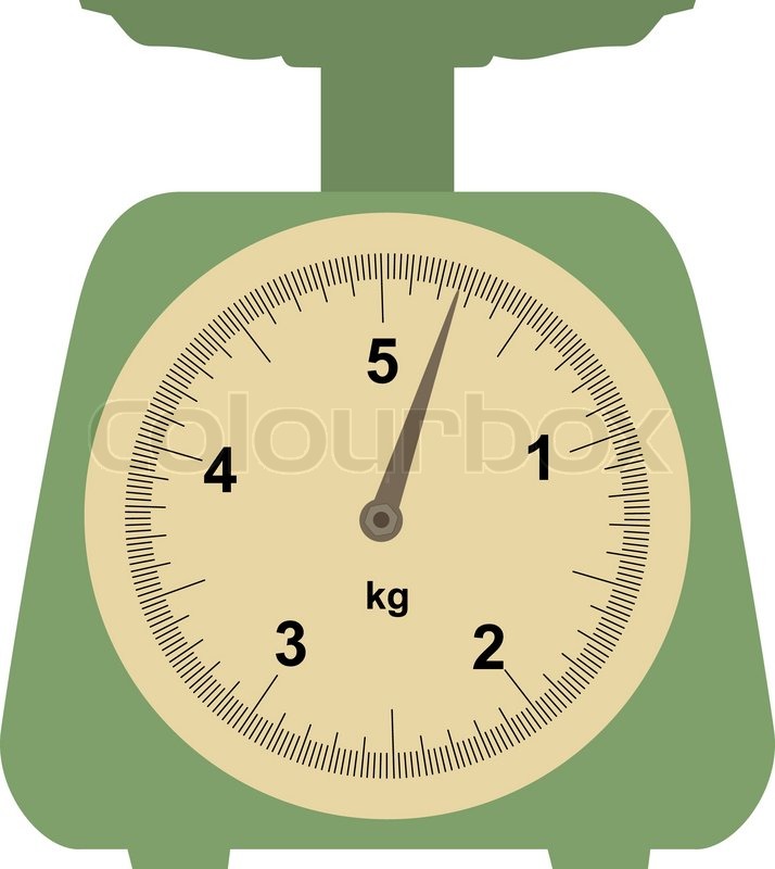 714x800 Domestic Weigh Scales Stock Vector Colourbox