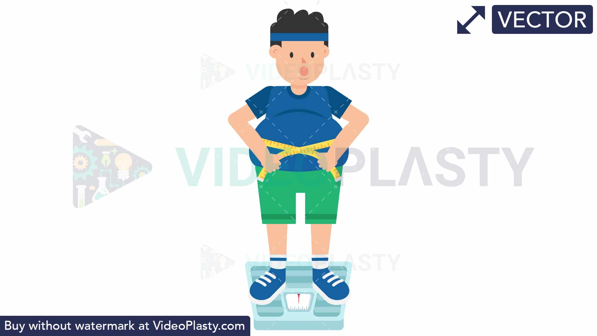 1920x1080 Fat Man On Weighing Scale