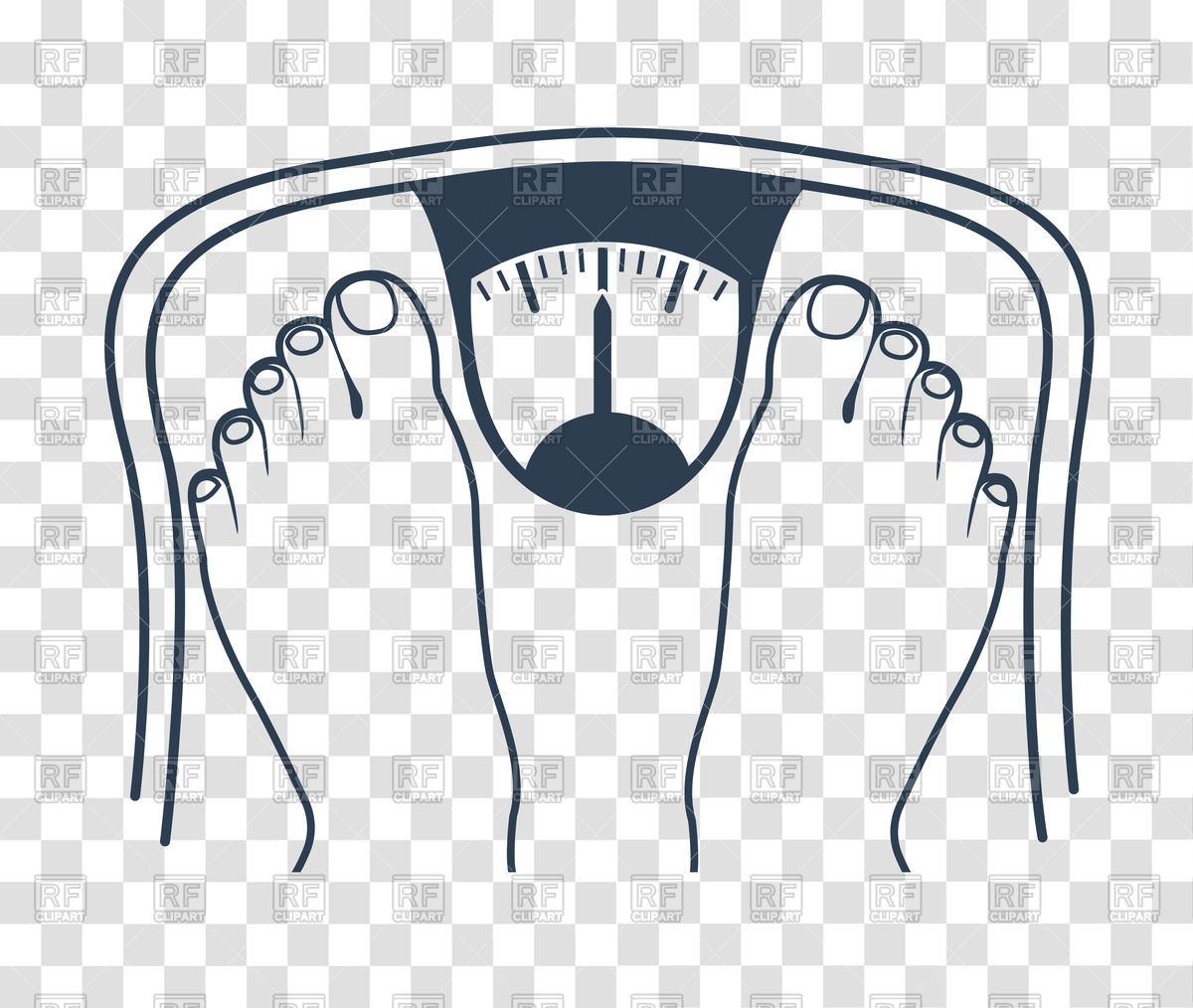 1200x1014 Feet On Weighing Scales Concept Of Overweight Vector Image