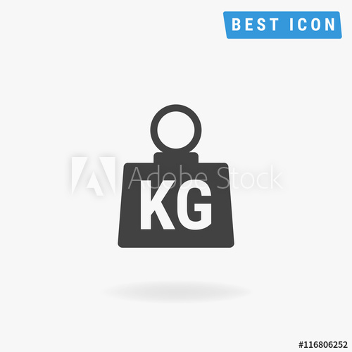 500x500 Weight Icon Vector, Weight Icon Flat