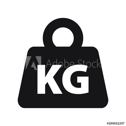 500x500 Weight Kilogram Icon Vector Isolated
