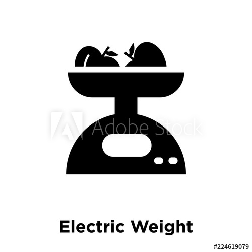 500x500 Electric Weight Scale Icon Vector Isolated On White Background