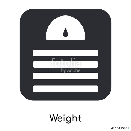 500x500 Weight Icon Isolated On White Background Simple And Editable