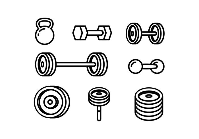 700x490 Lift Weight Line Icon Vector