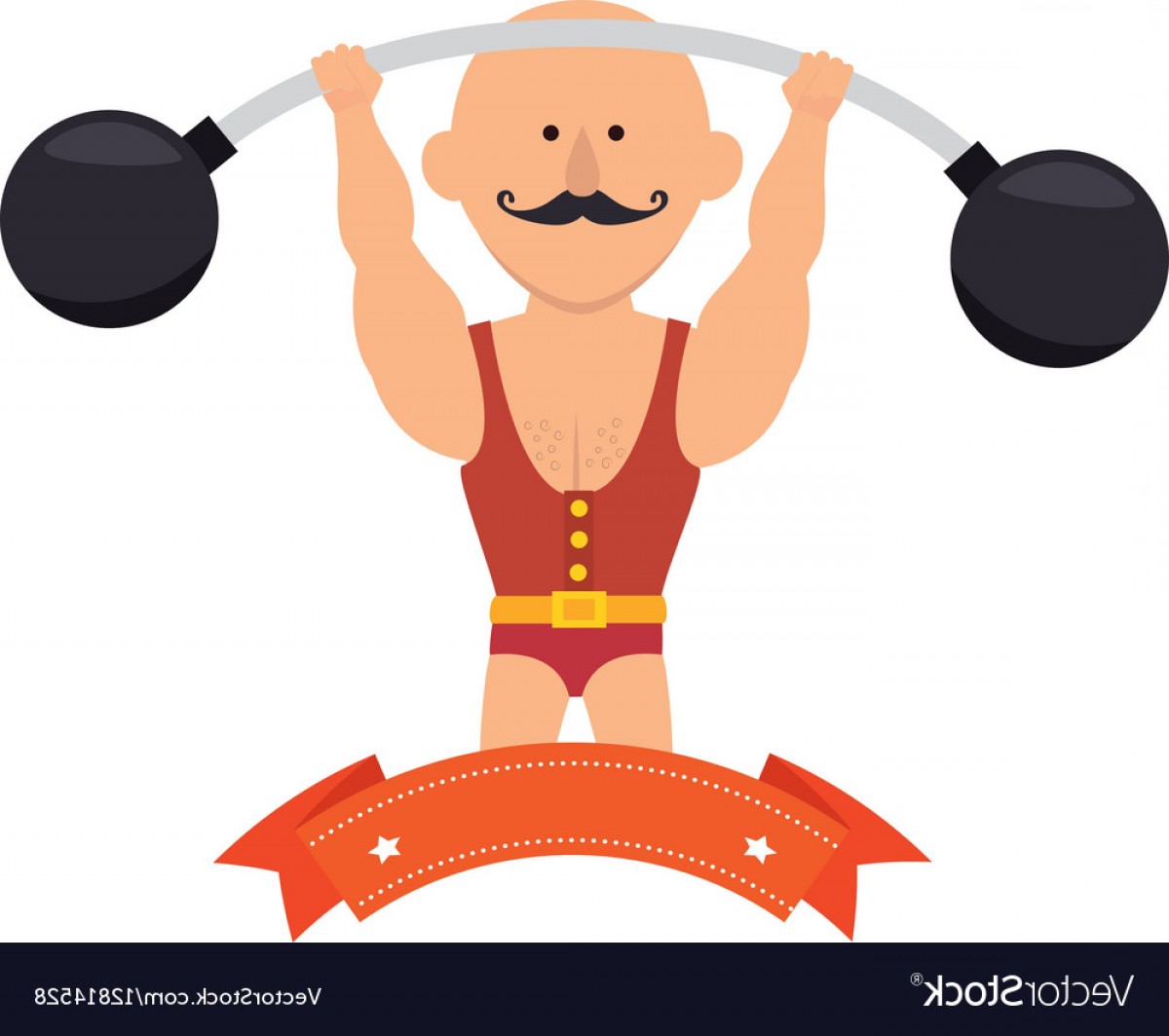 1200x1064 Strong Man Circus With Weight Lifting Vector Soidergi