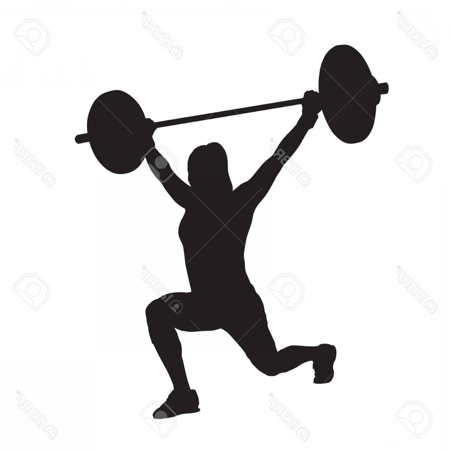 1560x1560 Weight Lifting Woman Silhouette Vector Catamart