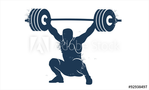 500x301 Weight Lifting Vector Image