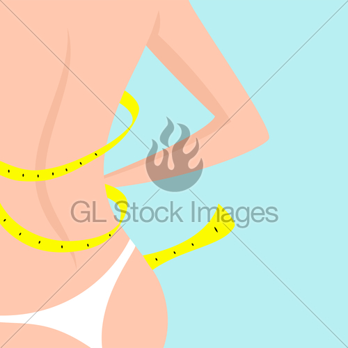 500x500 Slim Woman With Measuring Tape Weight Loss Vector Illus Gl