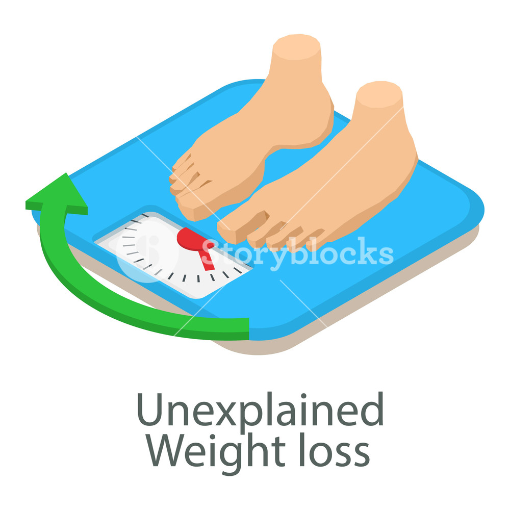 1000x1000 Unexplained Weight Loss Icon Isometric Illustration