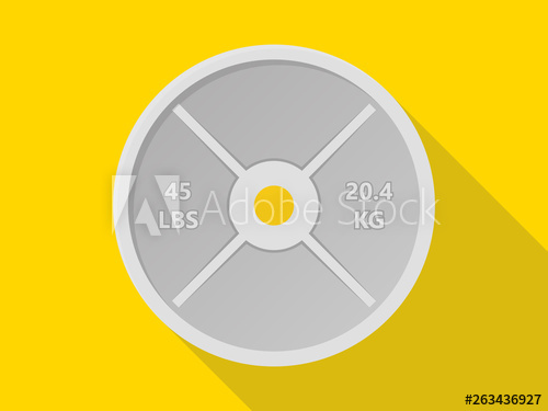 500x375 Disc Weight Lifting Or Powerlifting Plate Sport Symbol Vector