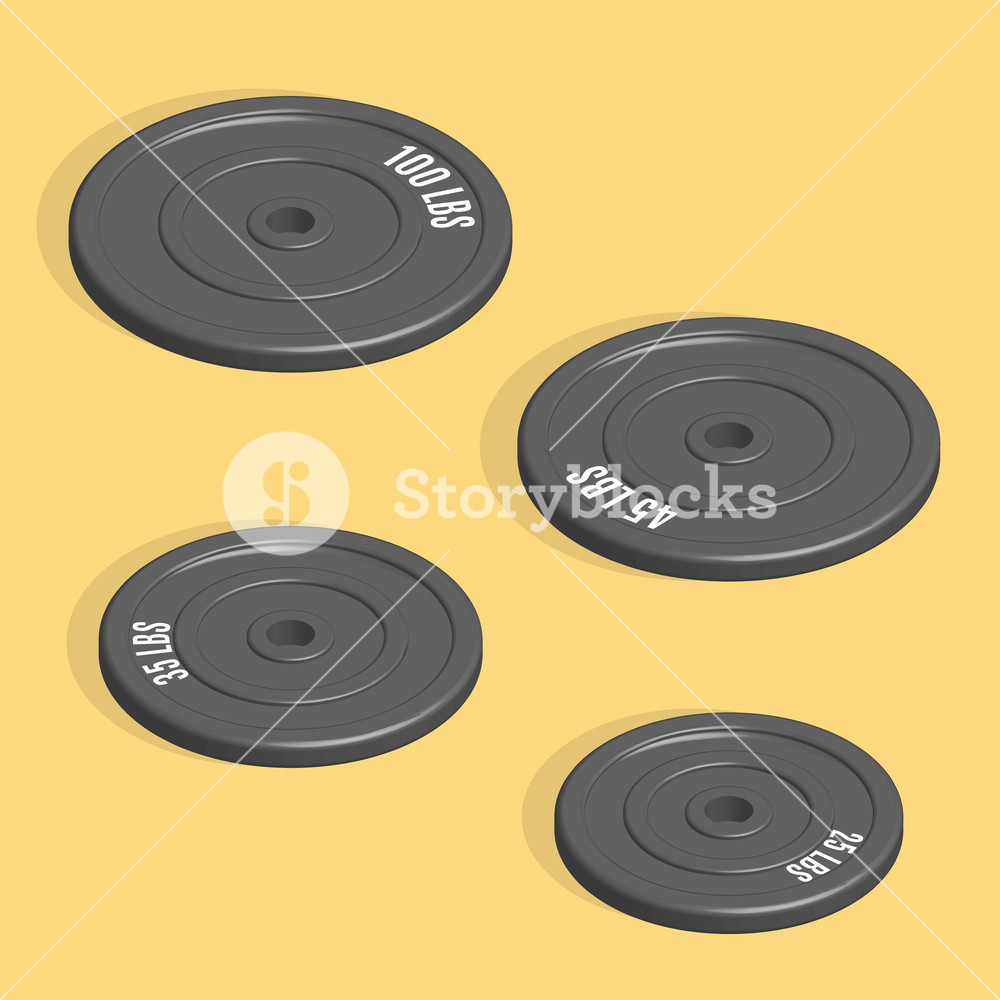 1000x1000 Sports Equipment Item Weight Plate For Barbell, Element Design