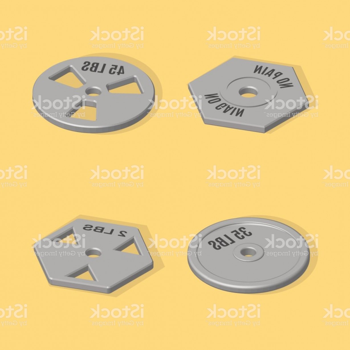 1228x1228 Weight Plate For Barbell In D Vector Illustration Gm Createmepink