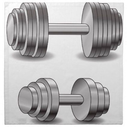 422x422 Weightlifting Habit Napkin Kitchen Gifts Dumbbell Tattoo