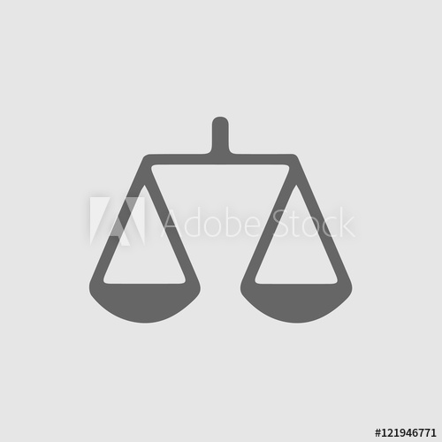 500x500 Law Symbol Vector Icon Weight Icon Weight Simple Isolated Symbol