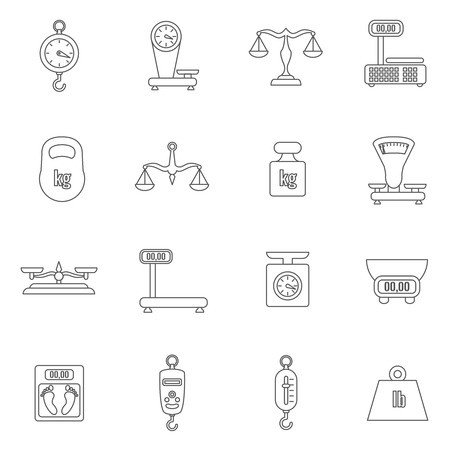 450x450 Linear Scales And Weight Vector Icons Set Scale Digital, Weight