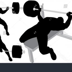 300x300 Weightlifting Royalty Free Vector Logo