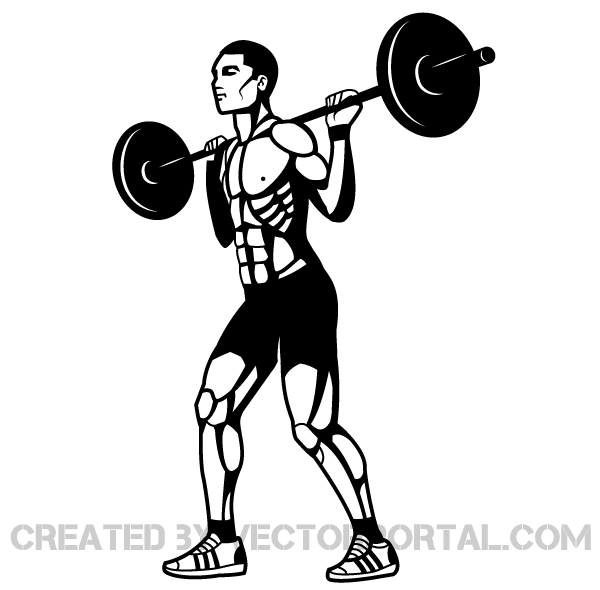 600x590 Weightlifting Vector Image Download Free Vector Art Free Vectors