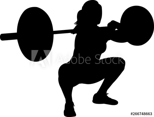 500x379 Weightlifting Women Isolated Vector Silhouette