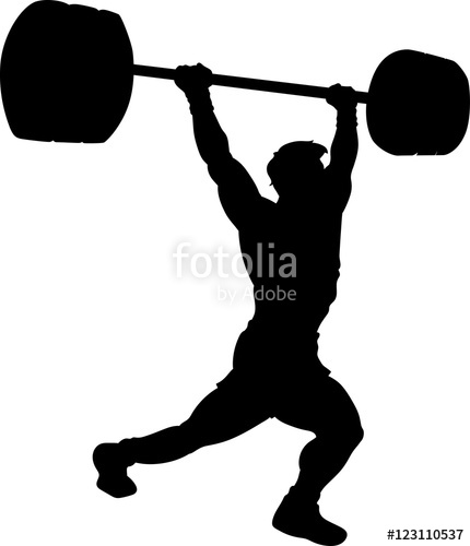 430x500 Weightlifting Silhouette Stock Image And Royalty Free Vector