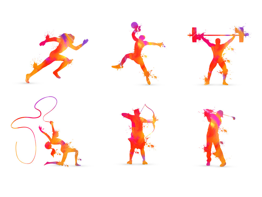 Set Of Race, Basketball, Weightlifting, Gymnastics, Archery 1000x750 Set Of Race, Basketball, Weightlifting, Gymnastics, Archery