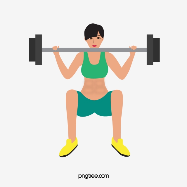 Vector Cartoon Sports Character Weightlifting Girls, Weightlifting 640x640 Vector Cartoon Sports Character Weightlifting Girls, Weightlifting