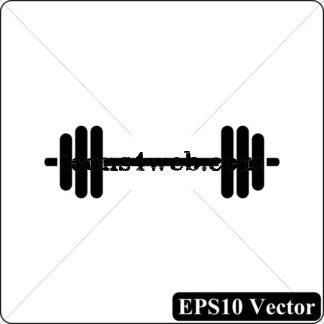 Weightlifting Black Icon Vector 324x324 Weightlifting Black Icon Vector
