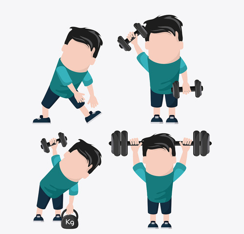 Cartoon Character Exercising Weightlifting Free Download 500x480 Cartoon Character Exercising Weightlifting Free Download
