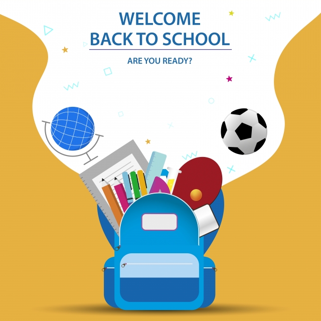640x640 Welcome Back To School Vector, Illustration, Background, Vector