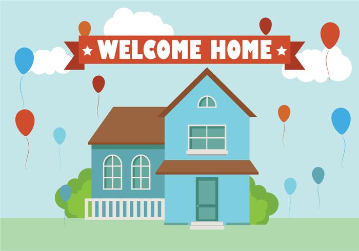 700x490 Welcome Home Background Flat Vector