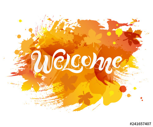 500x417 Handwriting Lettering Welcome Isolated On Background Vector