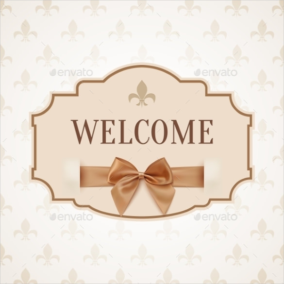 Welcome Banner Template Free Vector 585x585 Welcome Banner Template Free Vector