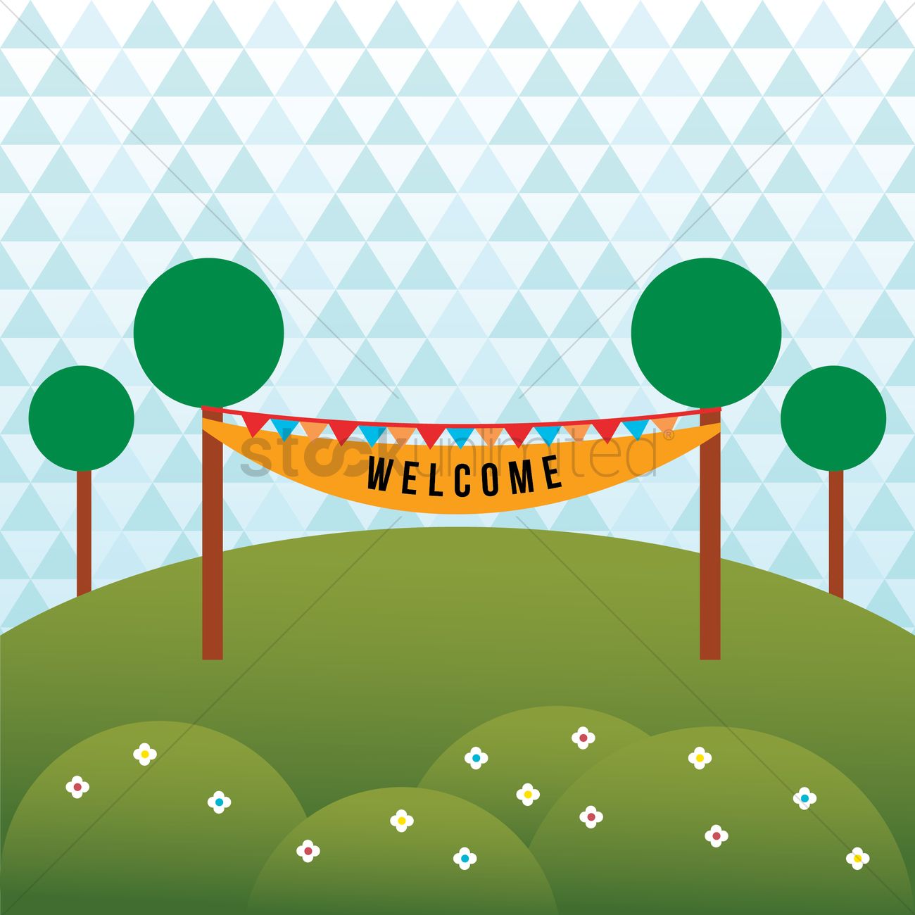Welcome Banner Vector Image 1300x1300 Welcome Banner Vector Image