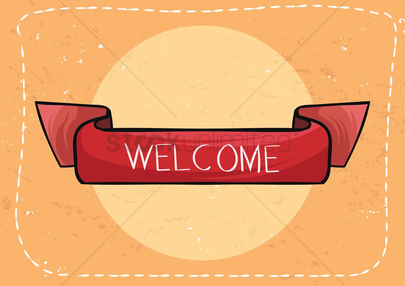 Welcome Banner Vector Image 1300x919 Welcome Banner Vector Image