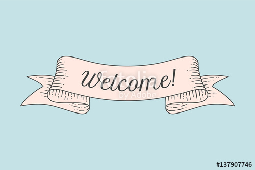 Greeting Card With Ribbon And Word Welcome Old Ribbon Banner 500x334 Greeting Card With Ribbon And Word Welcome Old Ribbon Banner