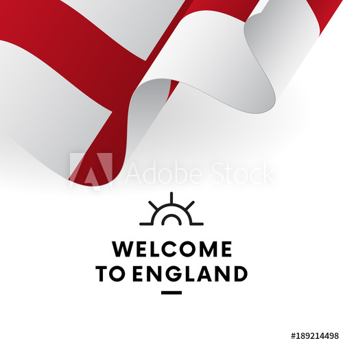 500x500 Welcome To England England Flag Patriotic Design Vector