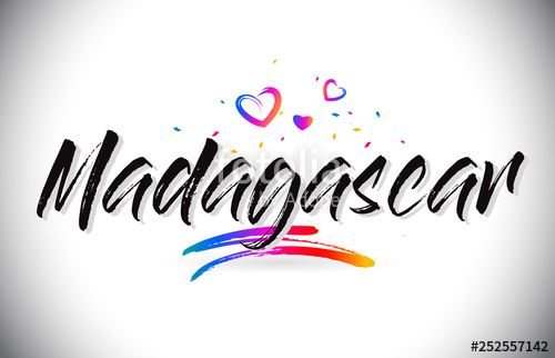 500x322 Madagascar Welcome To Word Text With Love Hearts And Creative