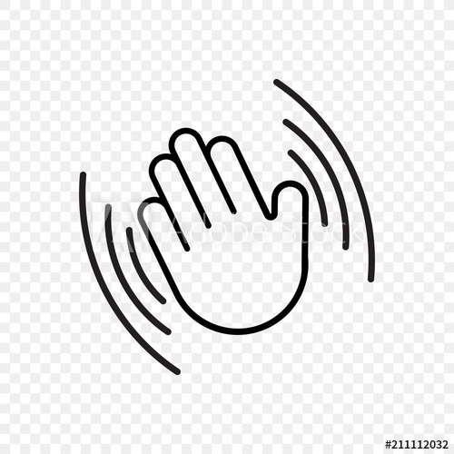 Hand Waving Vector Icon Of Hello Welcome Or Goodbye Gesture Line 500x500 Hand Waving Vector Icon Of Hello Welcome Or Goodbye Gesture Line