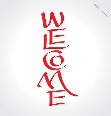 Welcome Hand Lettering Royalty Free Vector Graphics 428x450 Welcome Hand Lettering Royalty Free Vector Graphics