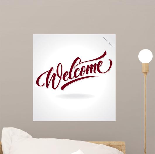 Welcome' Hand Lettering Vector 530x526 Welcome' Hand Lettering Vector
