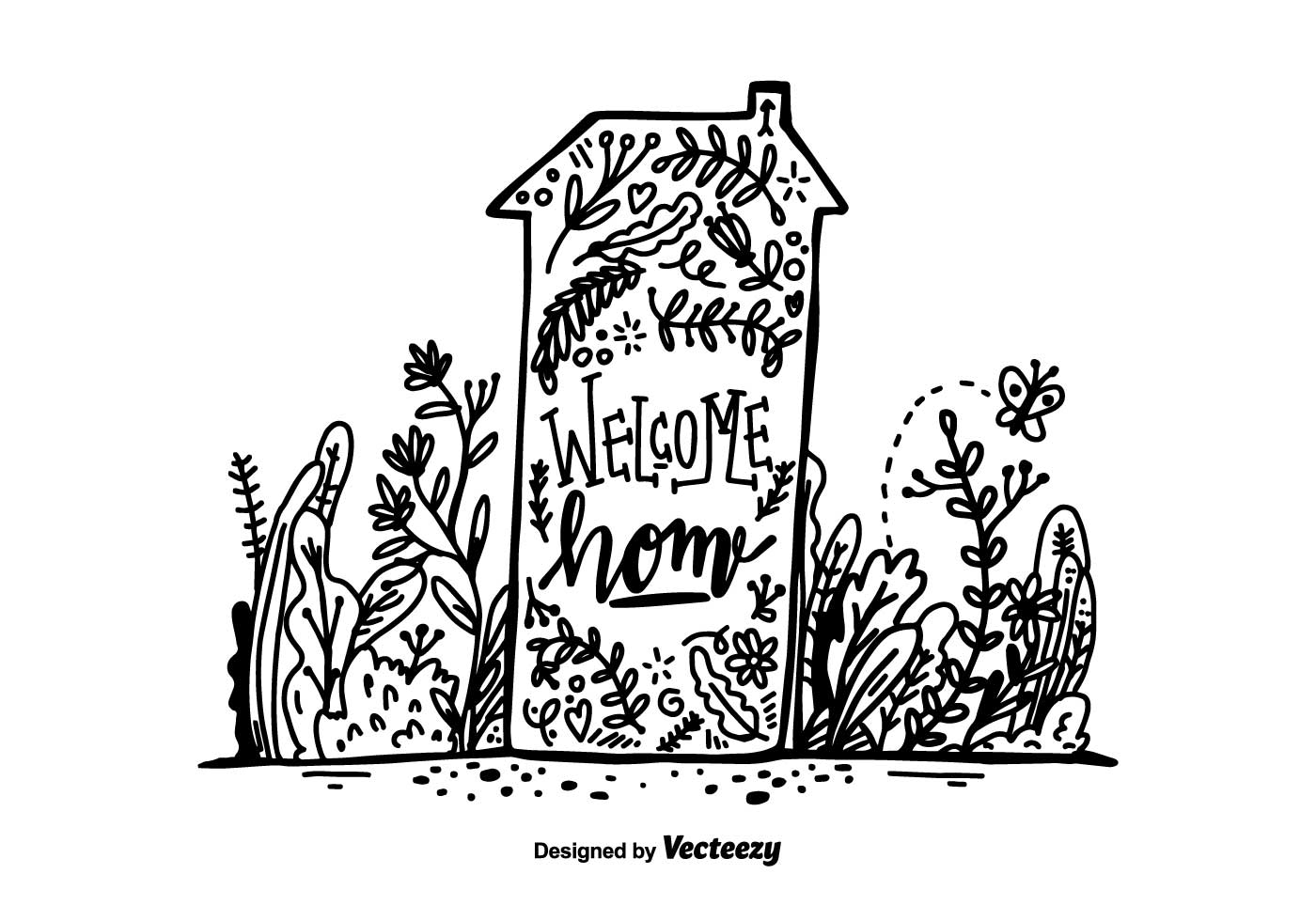 Hand Drawn Welcome Home Lettering 1400x980 Hand Drawn Welcome Home Lettering