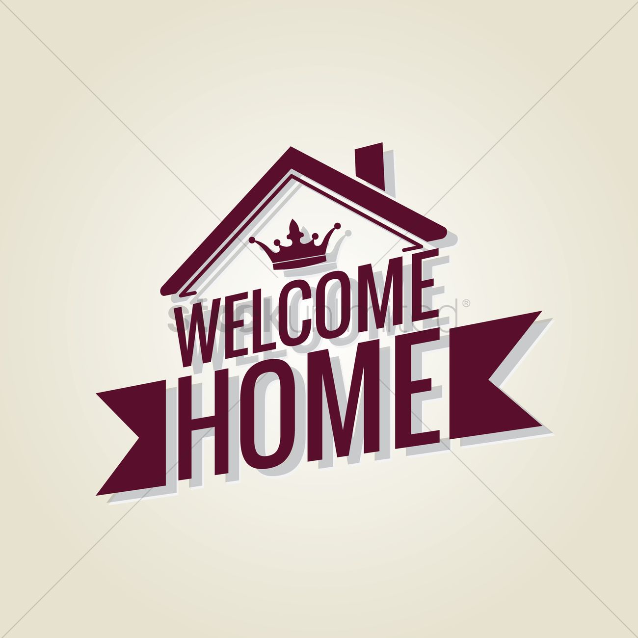 1300x1300 Free Welcome Home Vector Image
